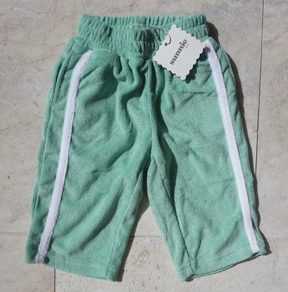 Pastel palm pants mint